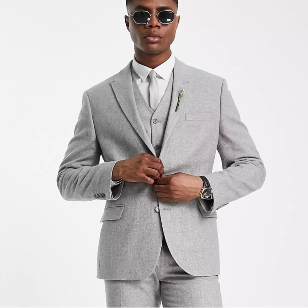 Grey suit jacket